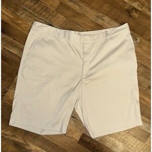 Nike Golf Dri-Fit Shorts Mens Sz 42 Khaki  Casual Comfortable Stretch 11" Inseam